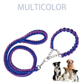 Eight-strand nylon braided dog collar leash chain impact