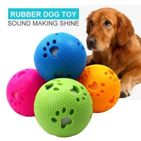 Rubber Pet Ball Toys Sound Interactive Durable Molar Dog Training Toys
