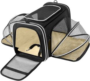 Pet Carrier Expandable Foldable Soft Dog Bag Backpack