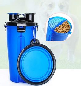 Storage Pet Food and Water Cup Feeding Dogs Collapsible Water Bowl