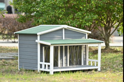 47.2 ' Large Wooden Dog House Outdoor & Indoor Dog Crate