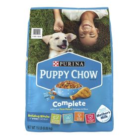 Purina Puppy Chow High Protein Dry Puppy Food Real Chicken 15 lb Bag
